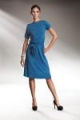Subtelna sukienka z zamkiem - niebieski - S13