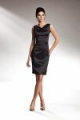 Szykowna sukienka, z efektem wody - czarny - S15