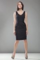 Klasyczna sukienka wełniana - czarny - S22
