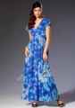 Szyfonowa suknia, niebieska