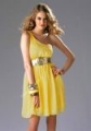 Szyfonowa sukienka, żółta