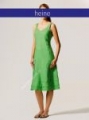 Lniana sukienka, zielona