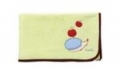 BabyOno Kocyk z mikrofibry – aplikacja jeżyk - zielony 90x110