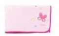 BabyOno Kocyk z mikrofibry – aplikacja motylek - różowy 90x110